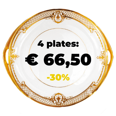 4 plates 66,50 euro